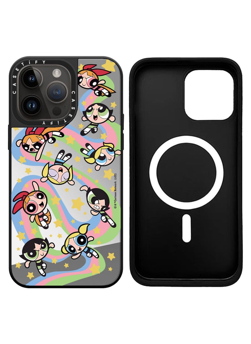 Casetify - Apple iPhone 15 Pro Case The Powerpuff Girls Magnetic Adsorption Phone Cover - Mirror Face - Image 1
