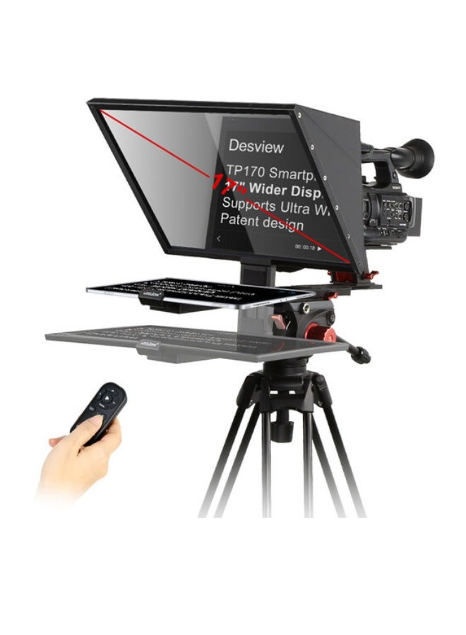 ديسفيو TP170 برومبتر محمول 17″ للتابلت والهواتف – زجاج 70/30، مظلة مغناطيسية، تحكم عن بُعد وبتطبيق، حقيبة صلبة - Image 5