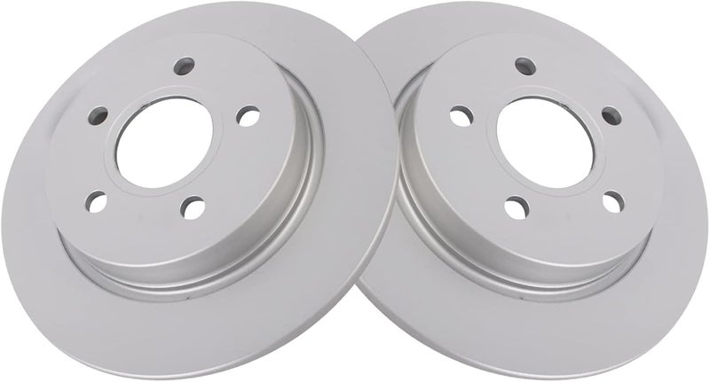 TRQ Rear Brake Rotor Set G Coated Solid Compatible with 2012-2018 Ford Focus - Image 3