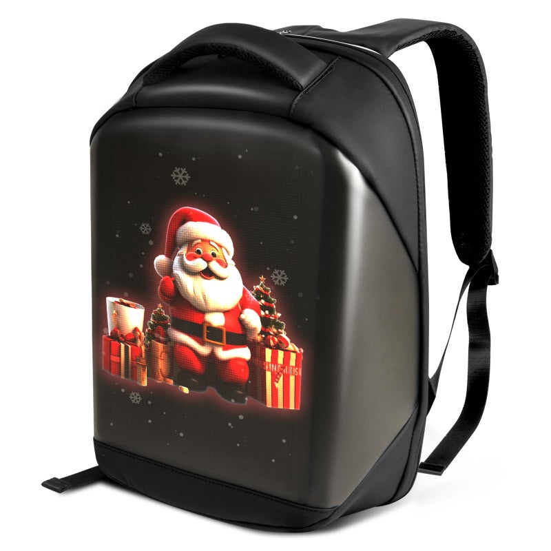 AUTOBABA LED Backpack with Full-color Programmable Screen, App Control Laptop Backpack, Waterproof Luggage Bag for Camping Cycling Travelling, DIY Fashion Backpack - Image 1