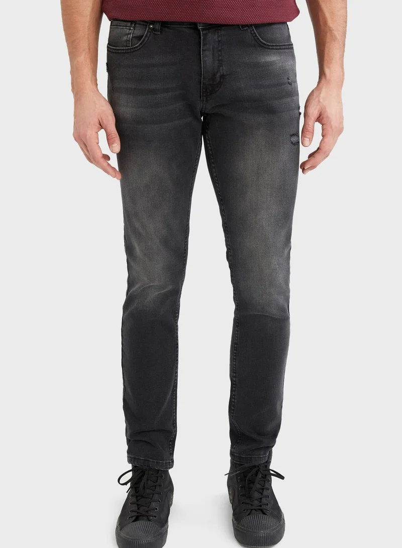 DeFacto Mid Wash Slim Fit Jeans
