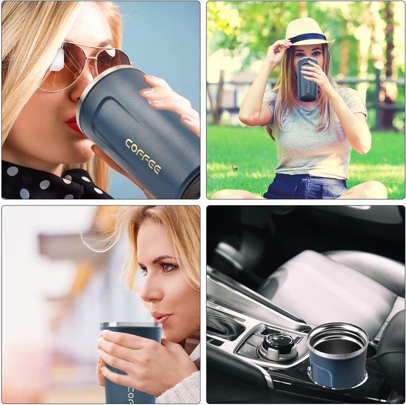 RNGODO Coffee Mug 17oz - Insulated Travel Mug Spill Proof with Leakproof Lid Vacuum Stainless Steel Travel Coffee Mug Water Tumbler to GO, Reusable Coffee Cup for Men and Women for Hot & Cold Drinks - Image 4