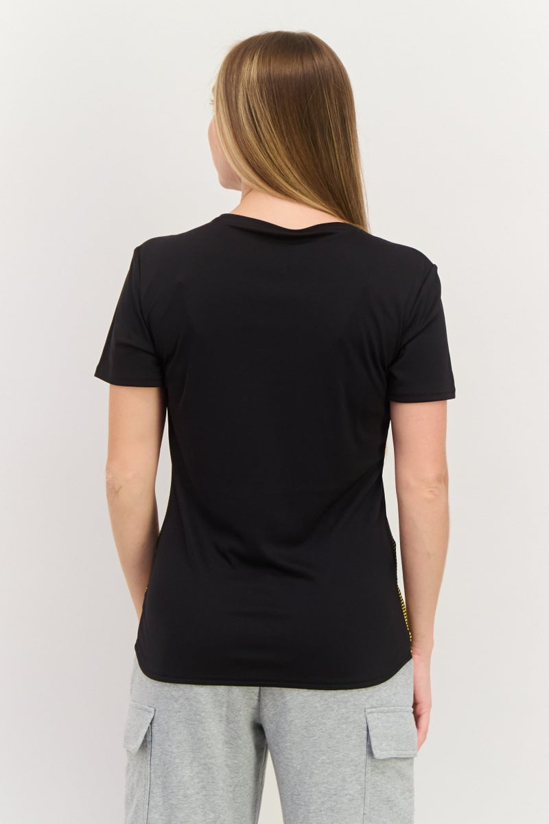 PUMA Women Sportswear Fit Short Sleeves Training Jersey, Black Combo  - Image 4