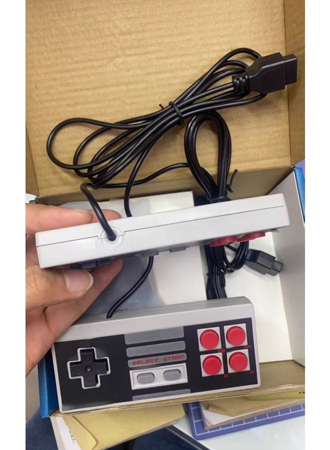 Neutral Retro-style TV console featuring 620 built-in classic games, dual controllers for two-player battles - includes AV cable for HD output (grey) - Image 3