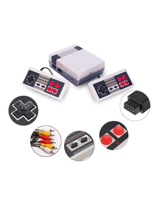 Neutral Retro-style TV console featuring 620 built-in classic games, dual controllers for two-player battles - includes AV cable for HD output (grey) - Image 4