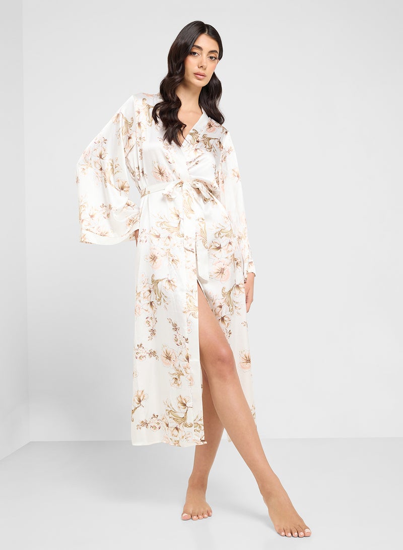 ELLA Floral Print Night Robe  - Image 1
