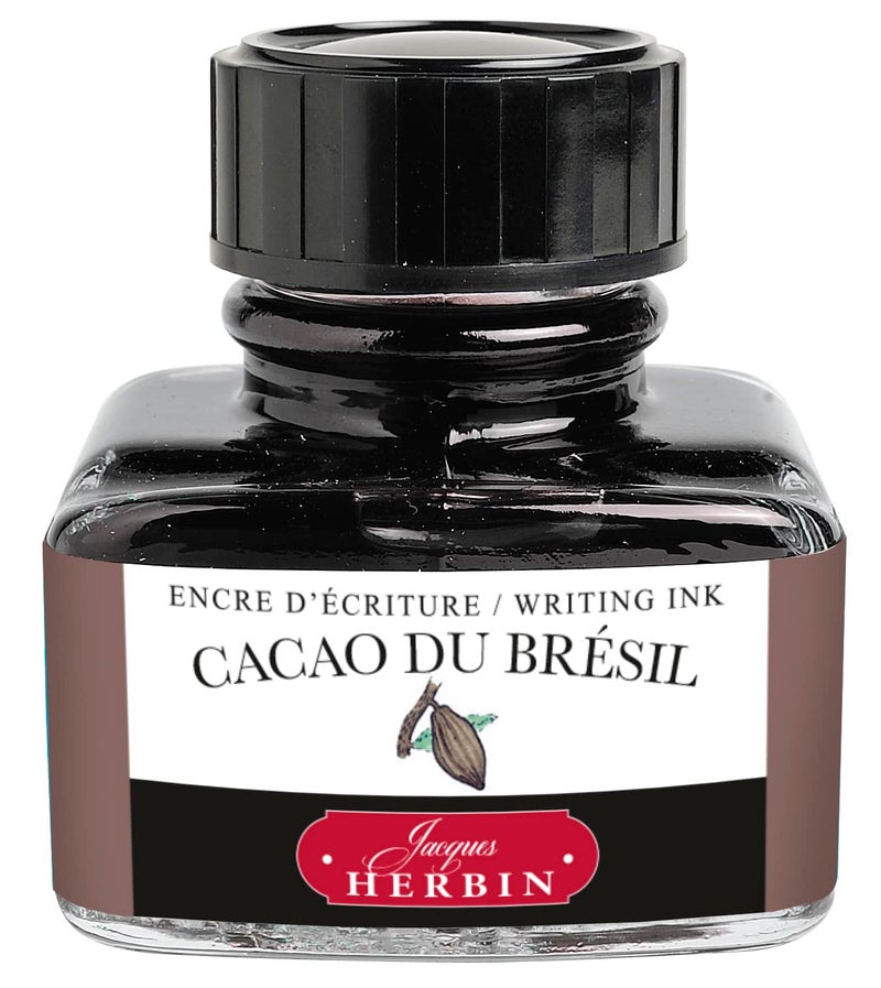 Jacques Herbin Herbin Fountain Pen Ink - 30ml Bottled - Cacao du Bresil - Image 2