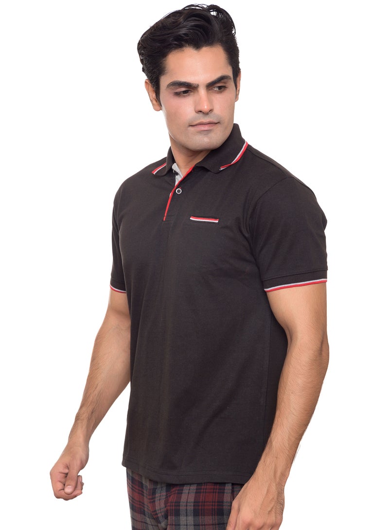SANTHOME Santhome Tropikana Men's Dry N Cool Polo Shirt for Office Gym Daily Use Comfort Wear(XXL)  - Image 3