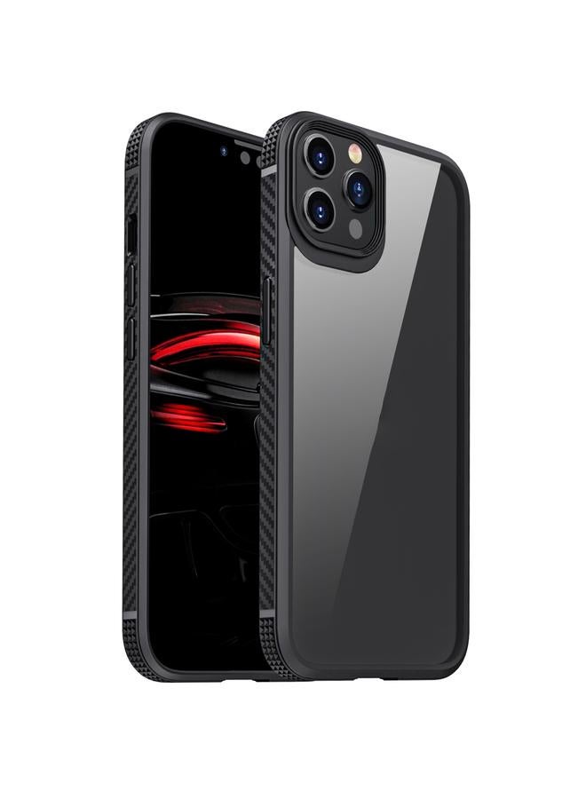Zaboon Case For iPhone 12 Pro Max MG Series Carbon Fiber TPU + Clear PC Four-corner Airbag Shockproof Case - Image 1