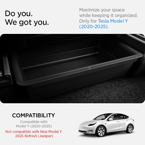 Spigen صندوق تخزين تحت المقعد من سبجن مصمم لسيارة تسلا موديل Y 2020-2025 [موديل Y جونيبر: فقط خلف المقاعد الأمامية] - Image 2