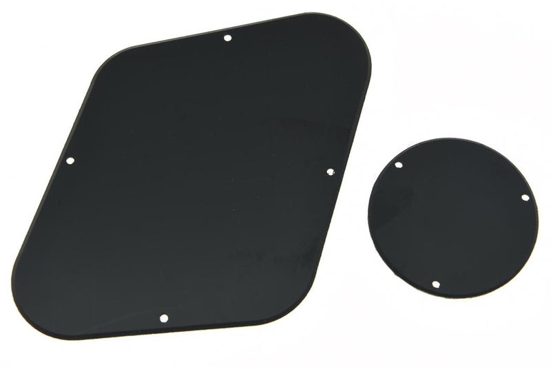 KAISH Solid Black 1 Ply LP Rear Control Plate Switch Plate Cover For Epi Les Paul - Image 2