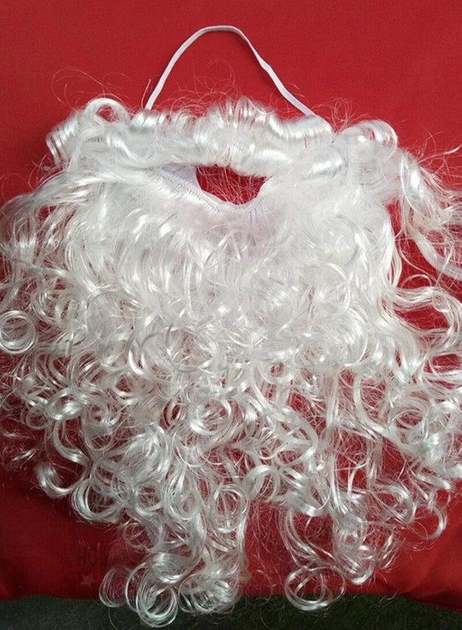 Shimmers Santa Claus Curly Beard and Moustache (White)| Christmas Costume Accessory Cosplay Fancy Dress | Christmas Ornaments Props | Christmas Decorations Items | Christmas Gifts for Men & Kids - Image 4