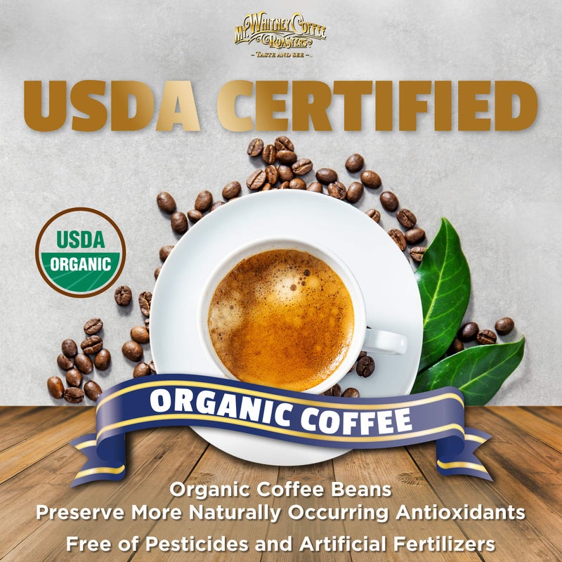 MT. WHITNEY COFFEE ROASTERS Mt. Whitney Organic Shade Grown, Low Acid Coffee from Peru (Ground, 5 Lb) - Image 3