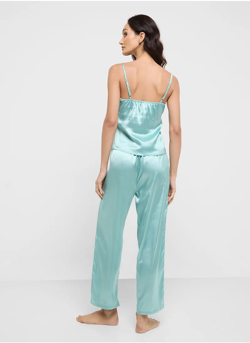 ELLA Satin Cami Top &Pant Set