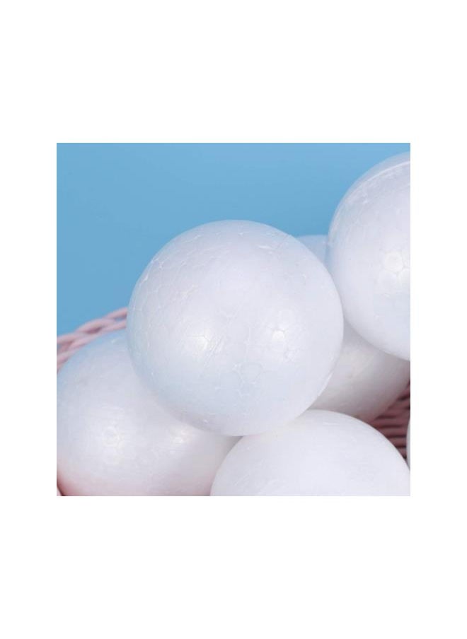 WYBOT - 50Pcs Foam Craft Balls Smooth Styrofoam Balls Round Polystyrene Balls DIY Modeling Art Projects Christmas Decoration (Solid 6cm) - Image 1