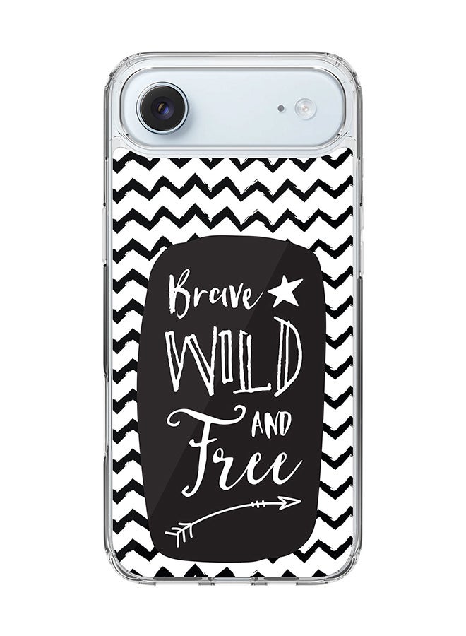 Classic Clear MagSafe Case for iPhone 17 Air , Hybrid Soft Case Flexible Edges Anti Drop TPU PC Gel Thin Transparent Cover [ Designed for iPhone 17 Air ] - Brave, Wild And Free