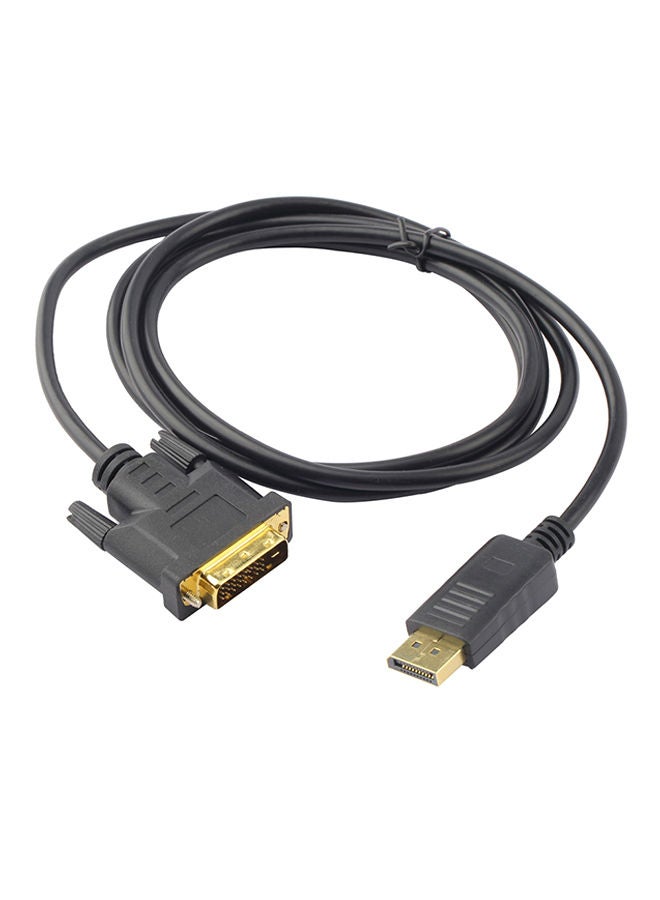 NIBEMINENT Display Port DP Male To DVI-D Cable 1.8meter Black