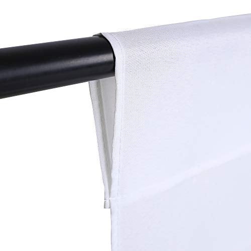 GFCC 10ftx10ft White Backdrop Background for Photography White Photo Booth Backdrop for Photoshoot Photography Background Screen Video Recording Parties Curtain - Image 2