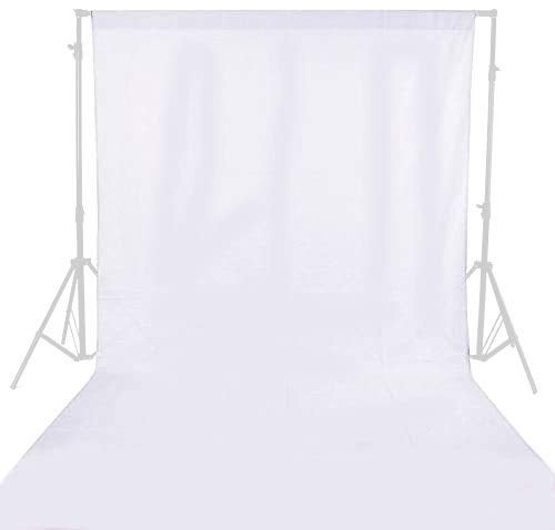 GFCC 10ftx10ft White Backdrop Background for Photography White Photo Booth Backdrop for Photoshoot Photography Background Screen Video Recording Parties Curtain - Image 1