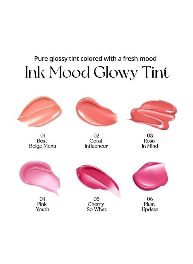 Peripera - Ink Mood Glowy Tint, Lip-Plumping, Naturally Moisturizing, Lightweight, Glow-Boosting, Long-Lasting, Comfortable, Non-Sticky, Mask Friendly, No White Film (03 ROSE IN MIND) - Image 1