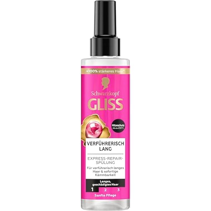 Gliss EXPRESS REPAIR CONDITIONER SEDUCTIVE LONG (200 ML), CONDITIONER FOR SEDUCTIVE LONG HAIR, CONDITIONER WITH HEAT PROTECTION FOR PROTECTION FROM FUTURE HAIR DAMAGE - Image 3