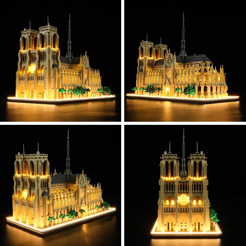 BRIKSMAX Light Kit for Lego-21061 Notre Dame Cathedral - Compatible with Lego Architecture Building Set- Not Include Lego Set - Image 4