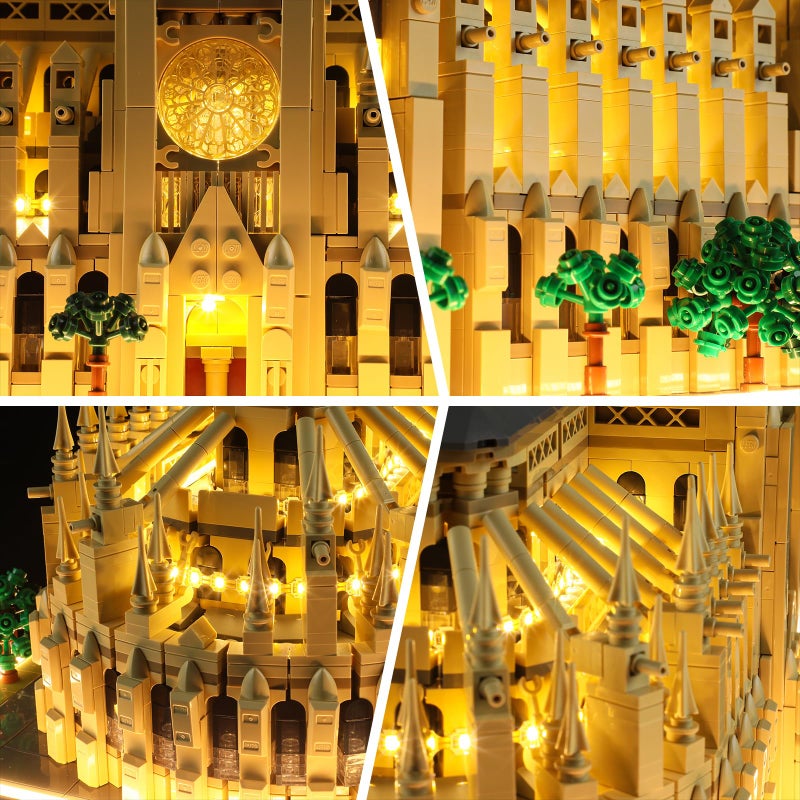 BRIKSMAX Light Kit for Lego-21061 Notre Dame Cathedral - Compatible with Lego Architecture Building Set- Not Include Lego Set - Image 3