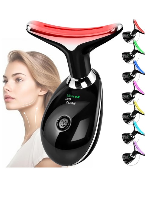 Red Light Therapy for Face and Neck with 7 Color, Facial Massager for Face and Neck, Face 𝖲 culpting Wand