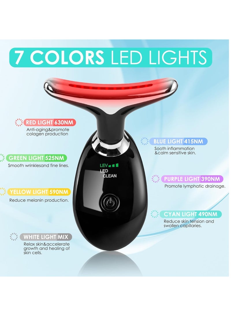 Generic - Red Light Therapy for Face and Neck with 7 Color, Facial Massager for Face and Neck, Face 𝖲 culpting Wand - Image 1