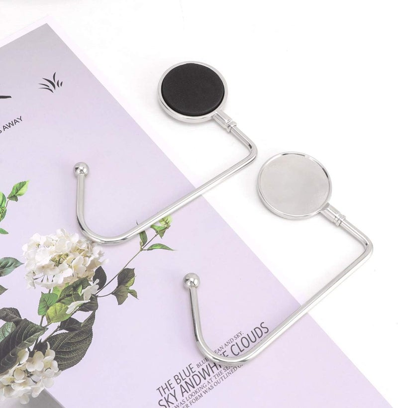 woobles 4 Pcs Christmas Stocking Holders Hooks Mantel Hanger Purse Hook Long Handbag Hanger for Table Desk Creatiee Portable Bag Holder Under Counter Handbags Hook for Women Girl Gift - Image 2