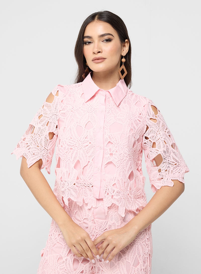 ايلا طقم بلوزة وبنطلون دانتيل - Image 3