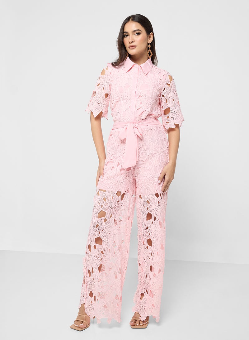 ايلا طقم بلوزة وبنطلون دانتيل - Image 5