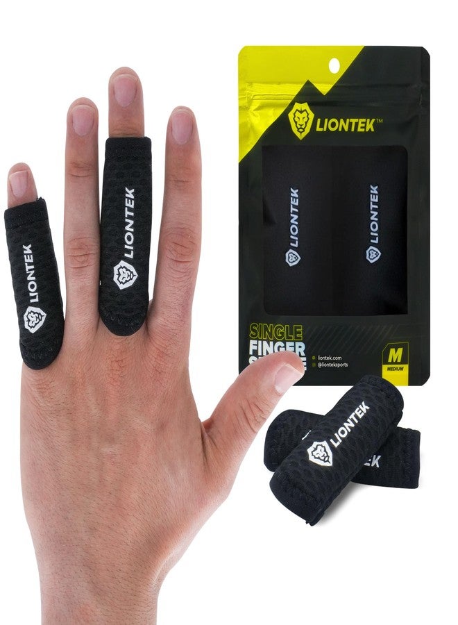 LIONTEK Single Flow Finger Sleeve V3 Pair - Joint Support & Compression for Activity, BJJ, Fitness, Volleyball, Basketball, and More - Image 1
