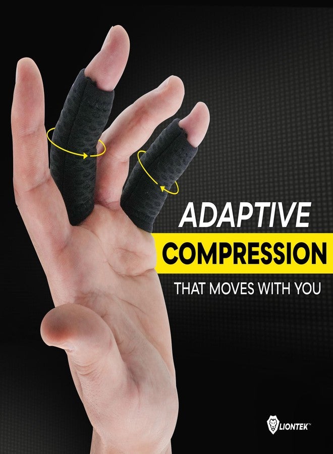 LIONTEK Single Flow Finger Sleeve V3 Pair - Joint Support & Compression for Activity, BJJ, Fitness, Volleyball, Basketball, and More - Image 4