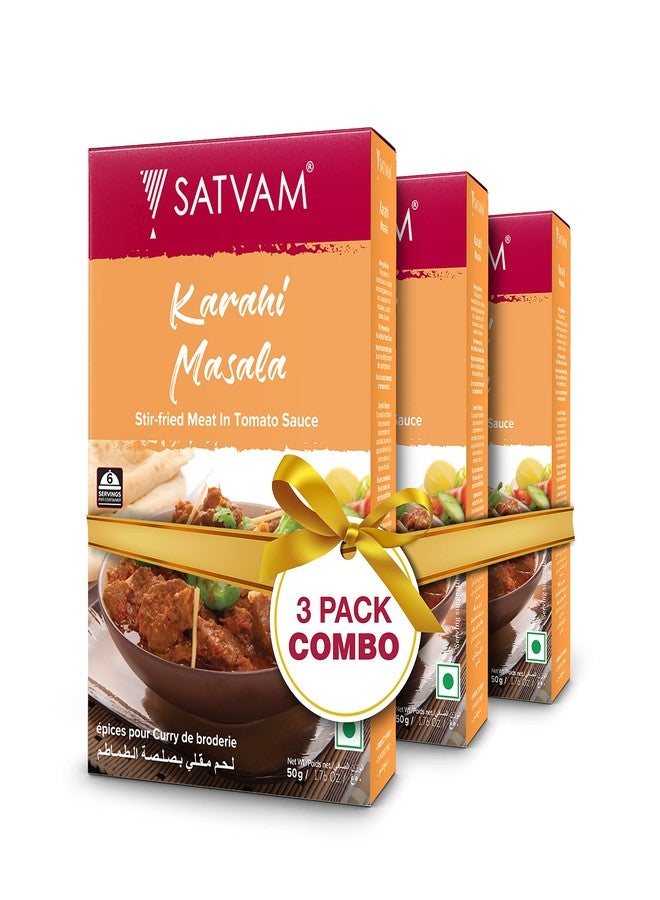 Satvam Karahi Masala (Pack of 3)|(3 * 50g) - Image 1