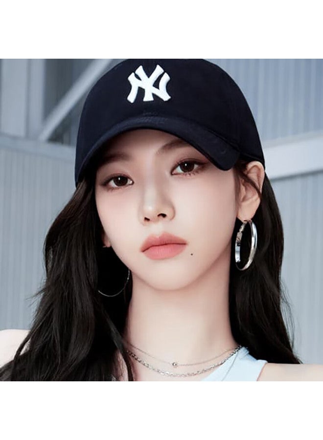 Mlb Baseball Cap, Uni Korean Style Yankees Curved Brim Soft Top Visor Hat, New Year Gift, Adjustable Cpb24 - Image 1