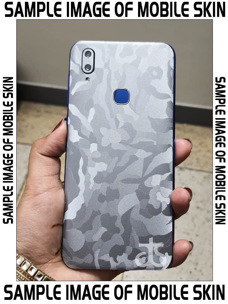 AtOdds Mobile Skin Sticker Wrap | Compatible for VIVO X200 FE (5G) | Scratchproof Matte Finish | Full Coverage for All Sides & Camera Protection (Silver Camo) - Image 2