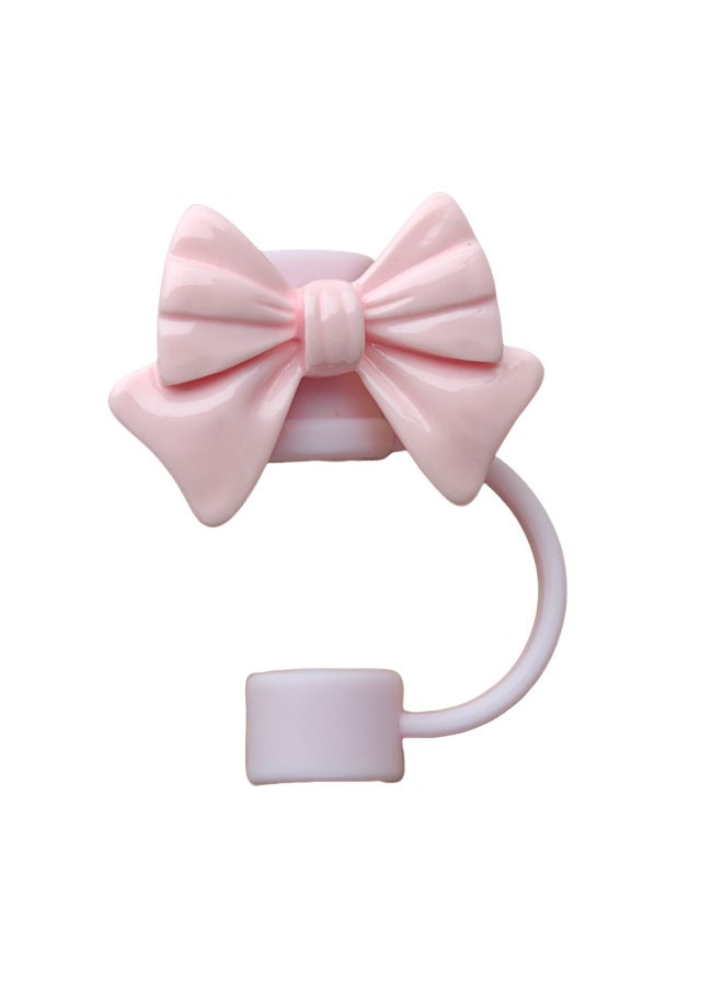 2024 Stanley Suction Tube Cover Cup Accessories Food Grade Silicone Bow Suction Tube Cover Dust Cover-Color:lotus Root Color  - Image 1