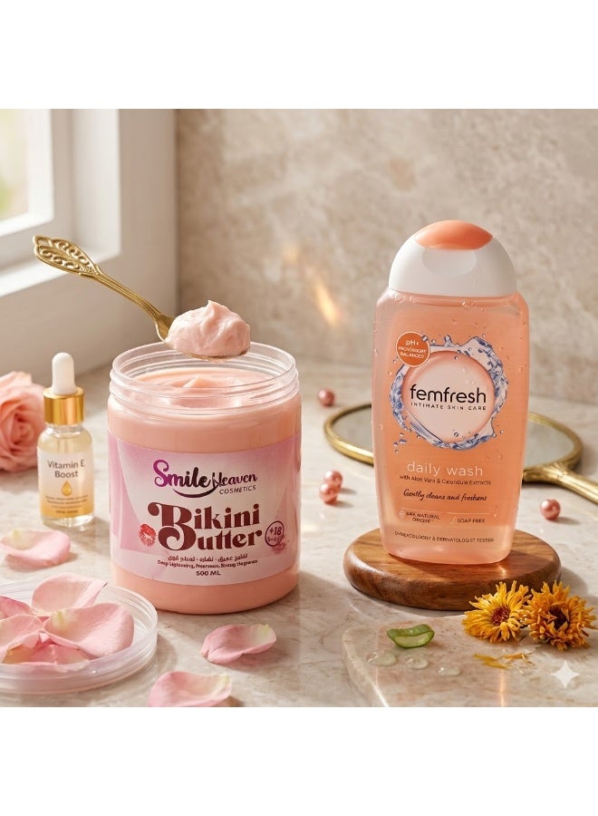 غسول فيم فريش للمناطق الحساسة (250 مل) + زبدة هيفن سمايل لتفتيح البكيني (500 مل) - Image 2