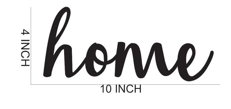300Sparkles Small HOME Cutout Home Room Party Wall Decoration Wall Art ArtCrafts Cutout Brown 10 x 4 INCH - Image 2