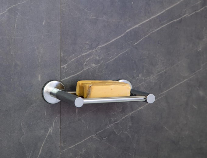 STAINLESS STEEL BATHROOM SOAP STAND SOAP HOLDER SOAP DISH SABUN CASE BATHROOM ACCESSORIES FOR HOMES HOTELS CHROME FINISH PACK OF 1