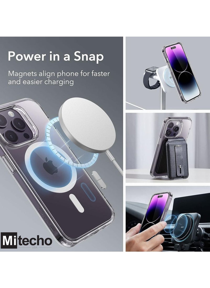 Mi techo - Mi Techo Clear Magnet Case TPU and Tempered Glass Screen Protector and Camera Lens Combo For iPhone 15 Pro - Image 1