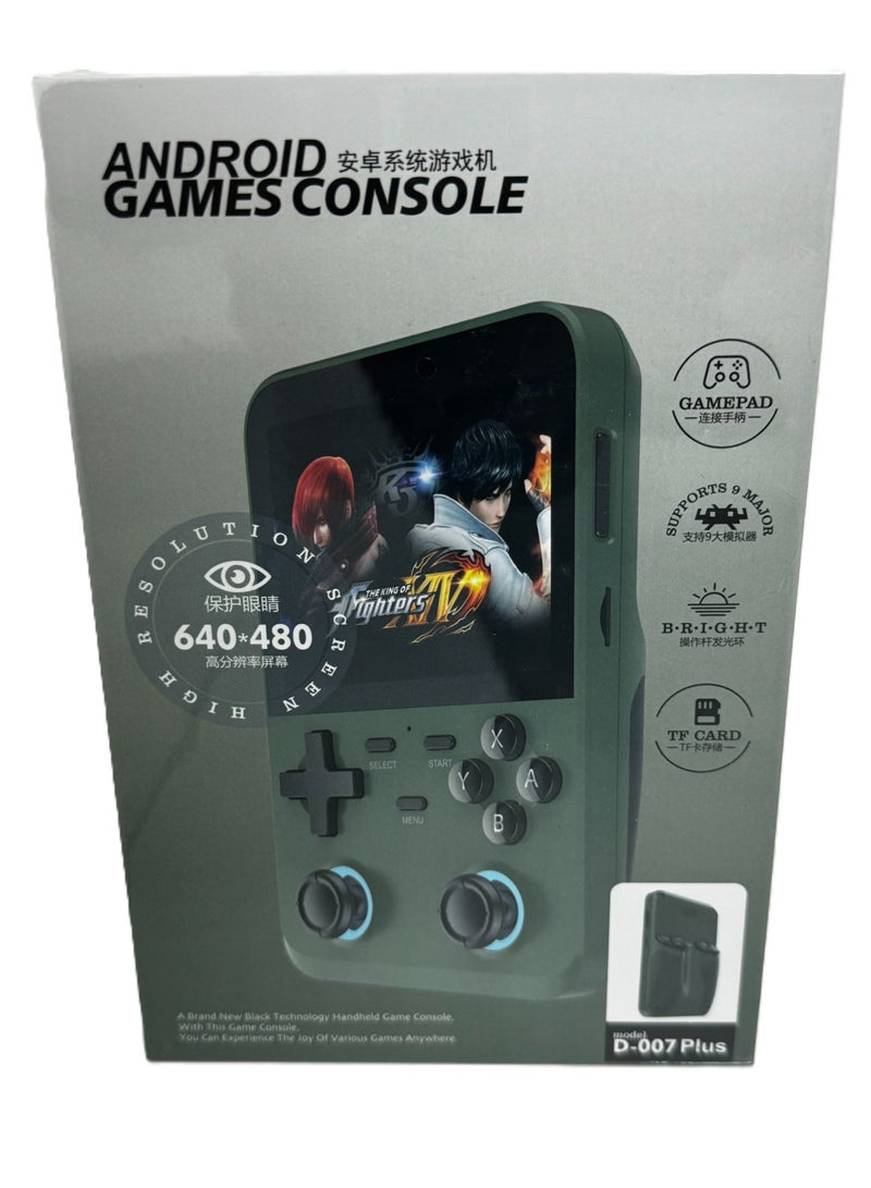 D007 Handheld Game Console with Linux System, Dual 3D Joystick System, Retro Games Console with 10000+ Classic Games, Handheld Emulator Console, Built-in 128G Memory Card.