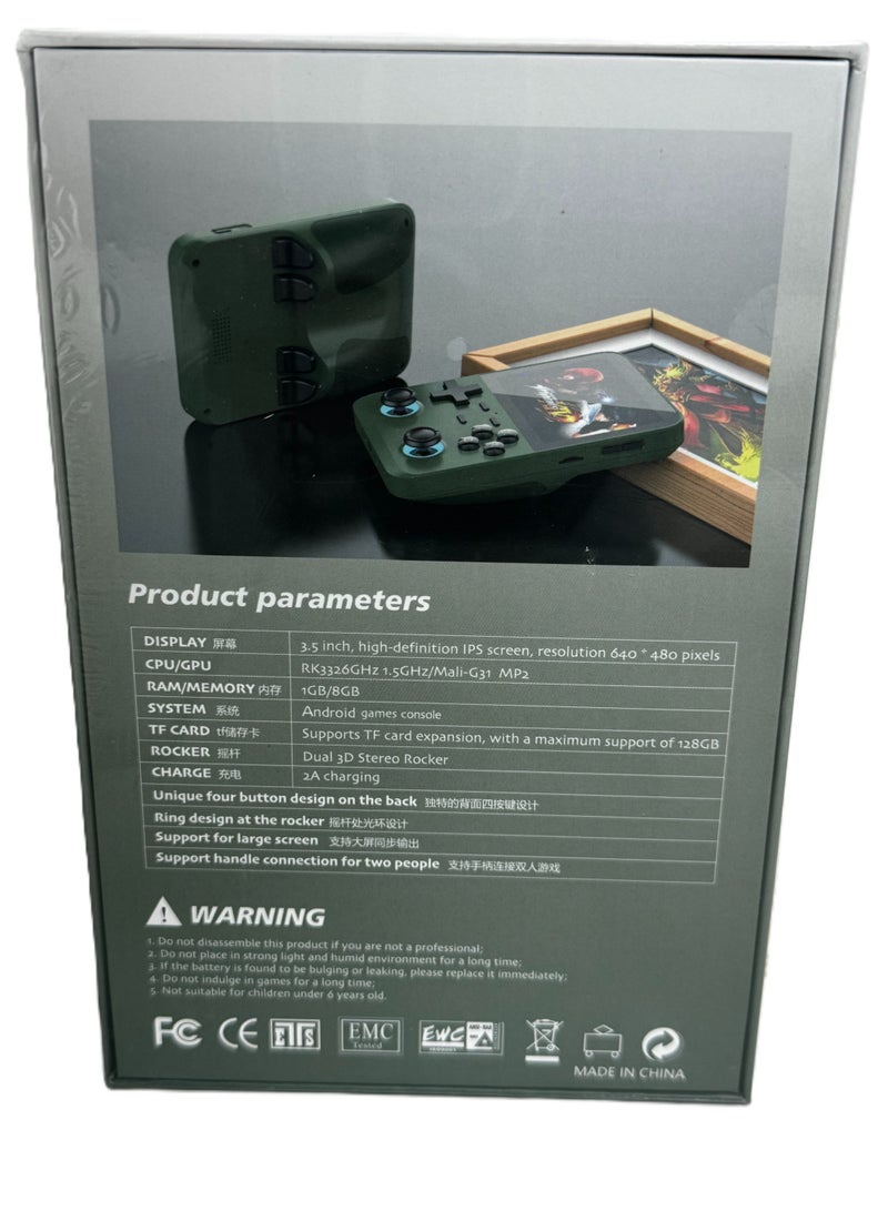 D007 Handheld Game Console with Linux System, Dual 3D Joystick System, Retro Games Console with 10000+ Classic Games, Handheld Emulator Console, Built-in 128G Memory Card.