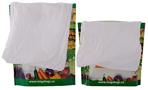 Mega Bags Plastic and Cotton Vegetable Protector Storage Fridge Reusable & Washable Bags (3 Pcs) - Image 2