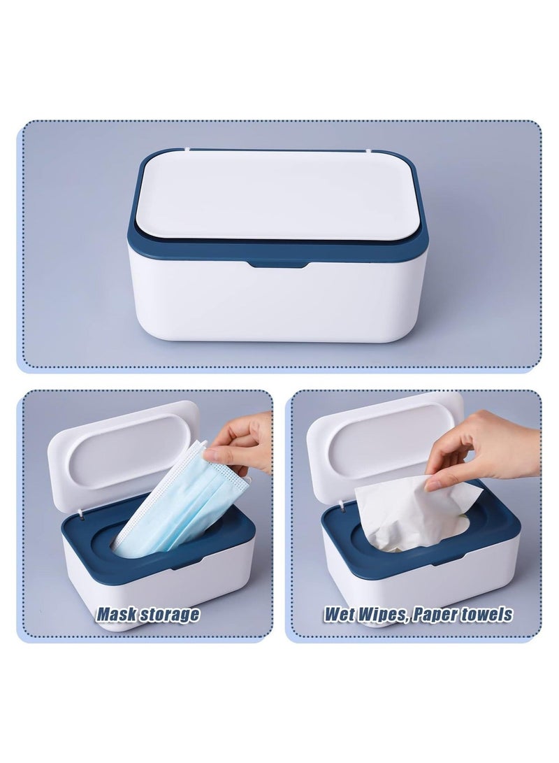 كابتن تيك Wipes Dispenser, Tissue Box Holder Cover, Baby Diaper Wipes Case with Lids, Wipe Holder for Baby & Adult, Wipe Container with Sealing Design, Keeps Wipes Fresh Non-Slip, Easy Open/Close 2Pcs - Image 4