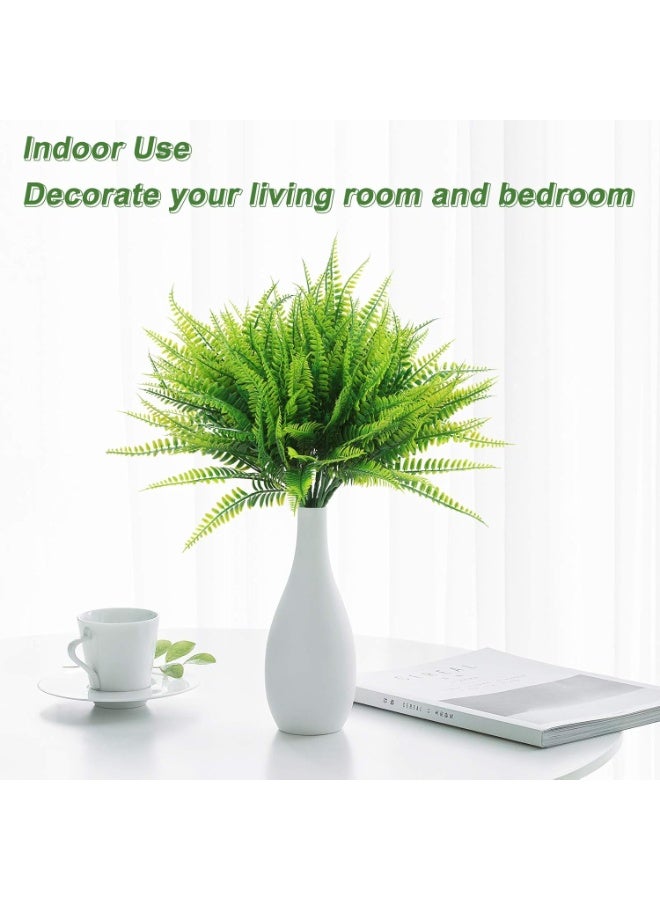 Bukela 20Pcs Artificial Boston Fern Plants Bushes, Faux Plants Shrubs Greenery UV Resistant for House Office Garden Indoor Outdoor Décor - Image 3