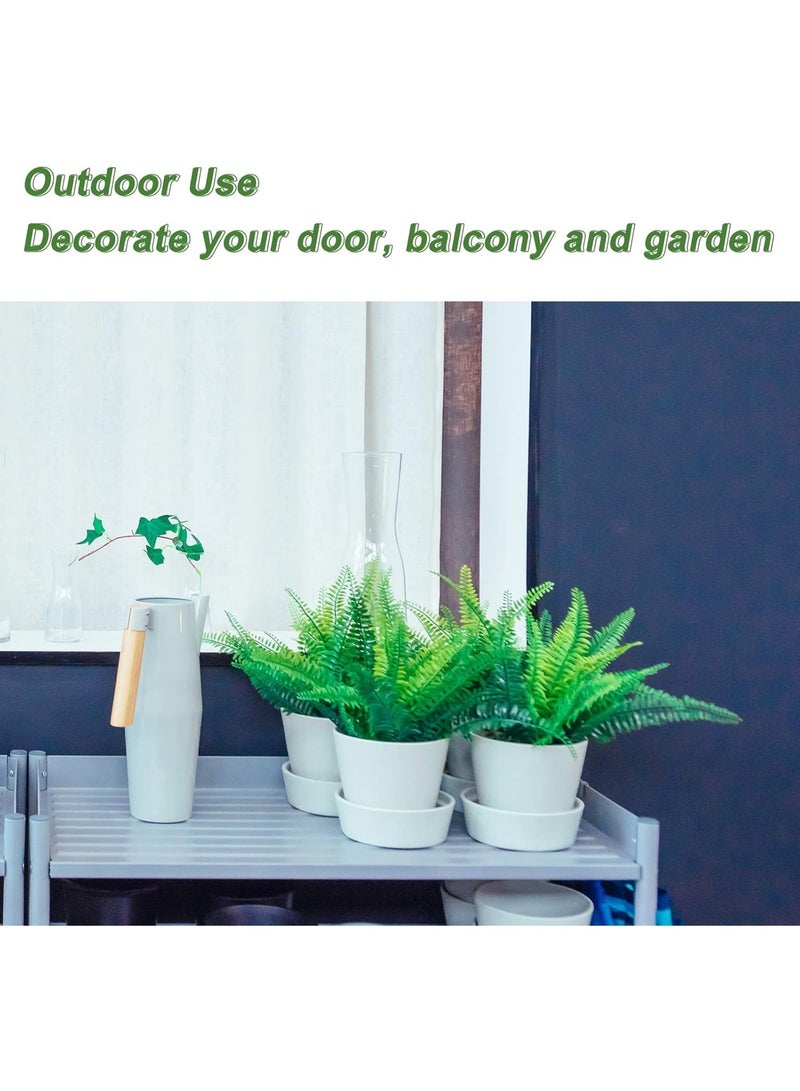Bukela 20Pcs Artificial Boston Fern Plants Bushes, Faux Plants Shrubs Greenery UV Resistant for House Office Garden Indoor Outdoor Décor - Image 4
