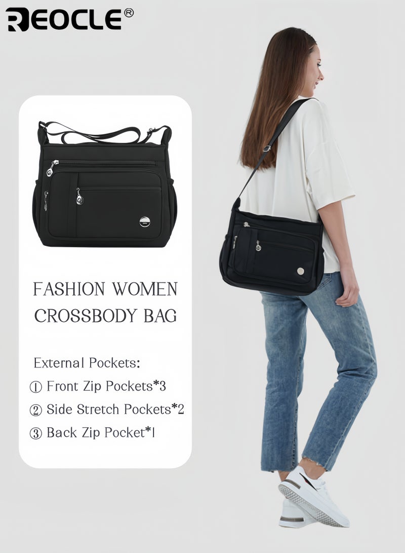 REOCLE Wome's Shoulder Handbag with Roomy Multiple Pockets and Top Handle Design Crossbody Purse with Fashion Tote Feature for Daily Versatile Use - Image 1