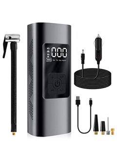 Wireless Smart Air Pump Portable Car Air Compressor Tire Inflator Air Pump for Car Bike Tires Electric Tire Inflator Cordless Rechargeable Tire Pump for Car Bike Motorcycle Ball